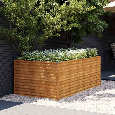 Vidaxl plantenbak verhoogd 196x100x69 cm cortenstaal
