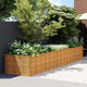 Vidaxl plantenbak verhoogd 479x100x69 cm cortenstaal