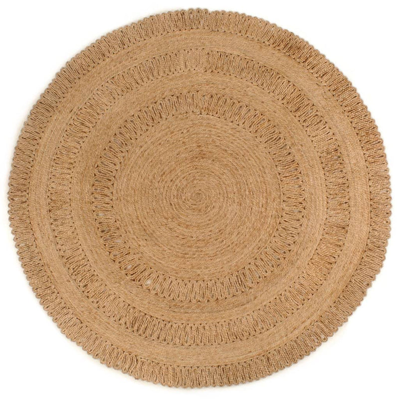 Load image into Gallery viewer, VidaXL Tapijt rond 180 cm gevlochten jute
