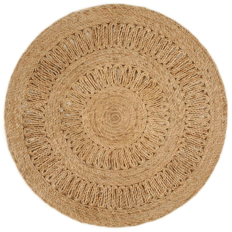 Load image into Gallery viewer, VidaXL Tapijt rond 90 cm gevlochten jute
