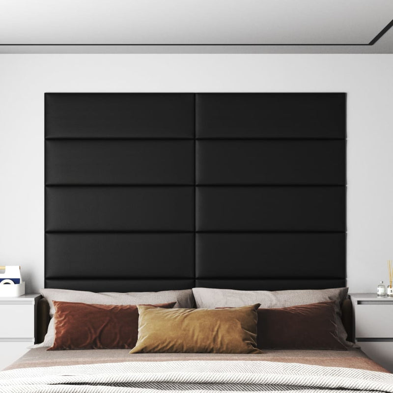 Load image into Gallery viewer, VidaXL Wandpanelen 12 st 3,24 m² 90x30 cm kunstleer zwart
