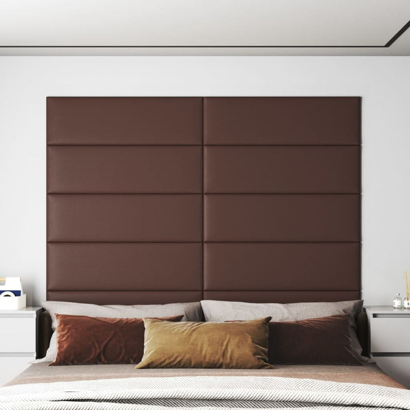 Load image into Gallery viewer, VidaXL Wandpanelen 12 st 3,24 m² 90x30 cm kunstleer bruin
