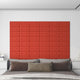 Vidaxl wandpanelen 12 st 0,54 m² 30x15 cm kunstleer rood