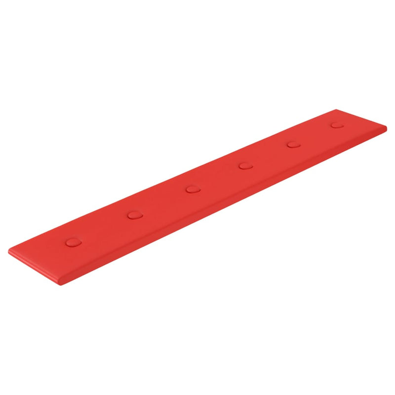 Load image into Gallery viewer, Vidaxl wandpanelen 12 st 1,62 m² 90x15 cm kunstleer rood
