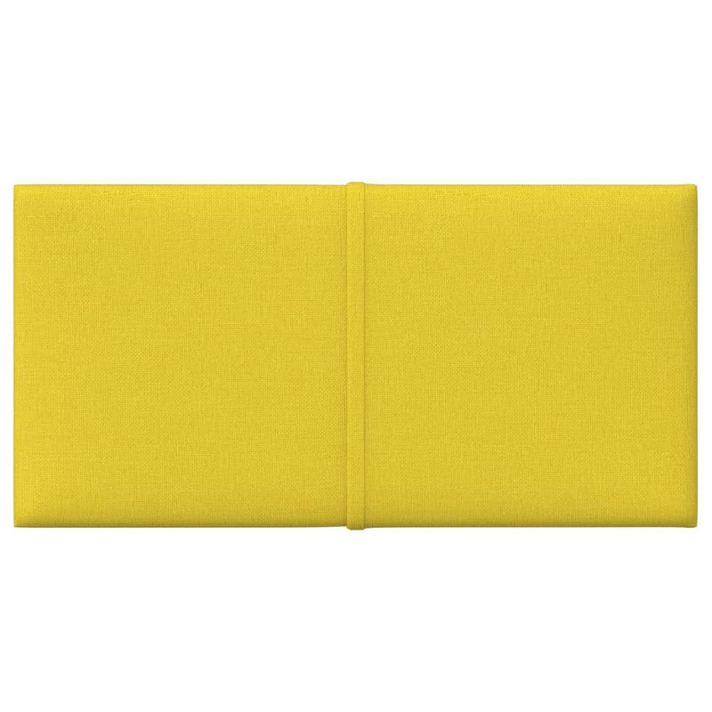 Load image into Gallery viewer, VidaXL Wandpanelen 12 st 0,54 m² 30x15 cm stof lichtgeel
