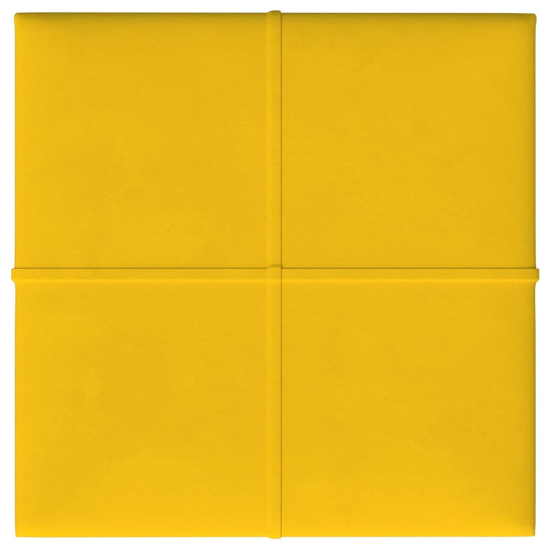 Load image into Gallery viewer, Vidaxl wandpanelen 12 st 1,08 m² 30x30 cm fluweel geel
