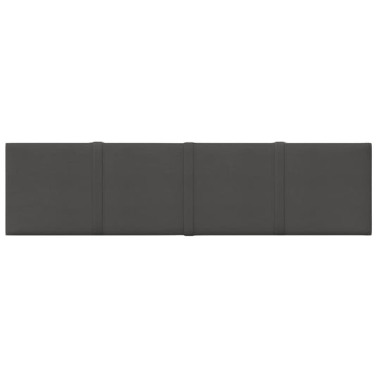 Vidaxl wandpanelen 12 st 1,08 m² 60x15 cm stof donkergrijs