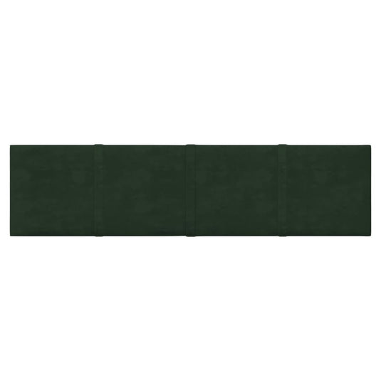 VidaXL Wandpanelen 12 st 1,08 m² 60x15 cm fluweel donkergroen