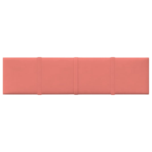 VidaXL Wandpanelen 12 st 1,08 m² 60x15 cm fluweel roze