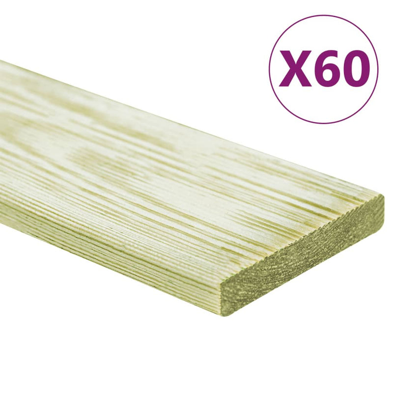 Load image into Gallery viewer, VidaXL Terrasplanken 60 st 7,2 m² 1 m geïmpregneerd massief grenenhout
