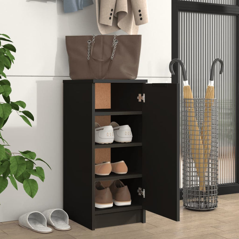 Load image into Gallery viewer, VidaXL Schoenenkast 30x35x70 cm bewerkt hout zwart
