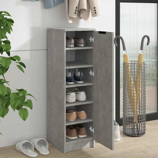 Vidaxl schoenenkast 30x35x100 cm bewerkt hout betongrijs