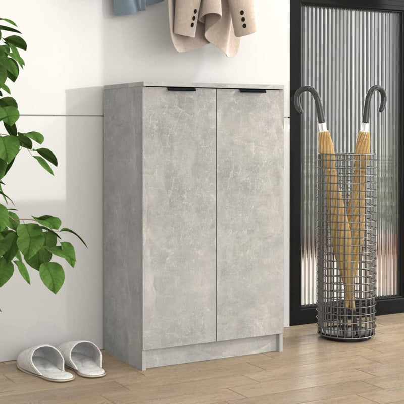 Load image into Gallery viewer, VidaXL Schoenenkast 59x35x100 cm bewerkt hout betongrijs
