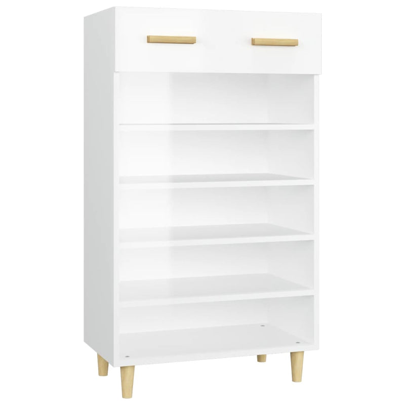 Load image into Gallery viewer, Vidaxl schoenenkast 60x35x105 cm bewerkt hout hoogglans wit
