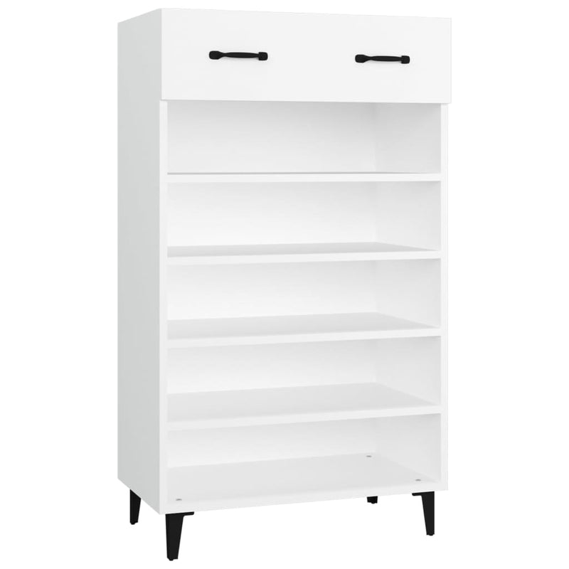 Afbeelding laden in galerijviewer, Vidaxl schoenenkast 60x35x105 cm bewerkt hout wit
