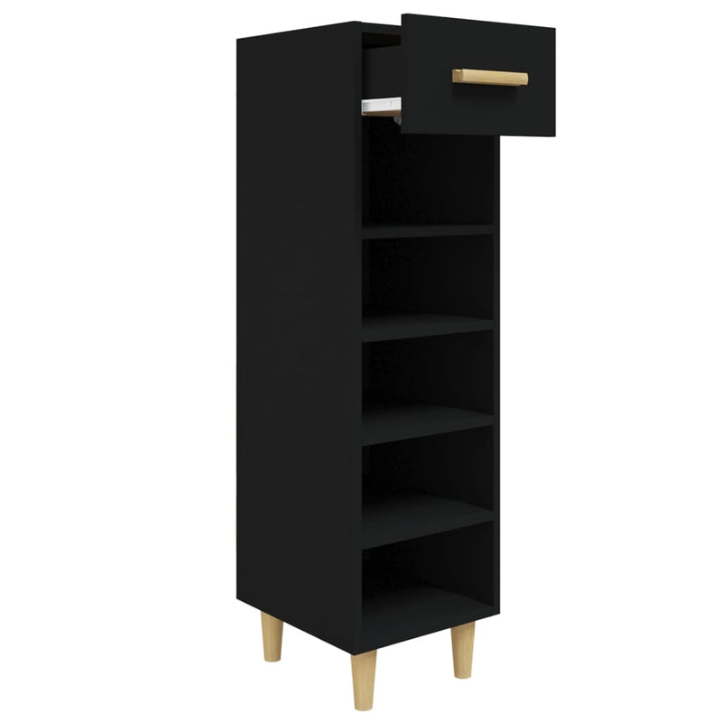 Load image into Gallery viewer, Vidaxl schoenenkast 30x35x105 cm bewerkt hout zwart
