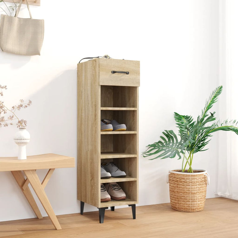 Load image into Gallery viewer, Vidaxl schoenenkast 30x35x105 cm bewerkt hout sonoma eikenkleurig
