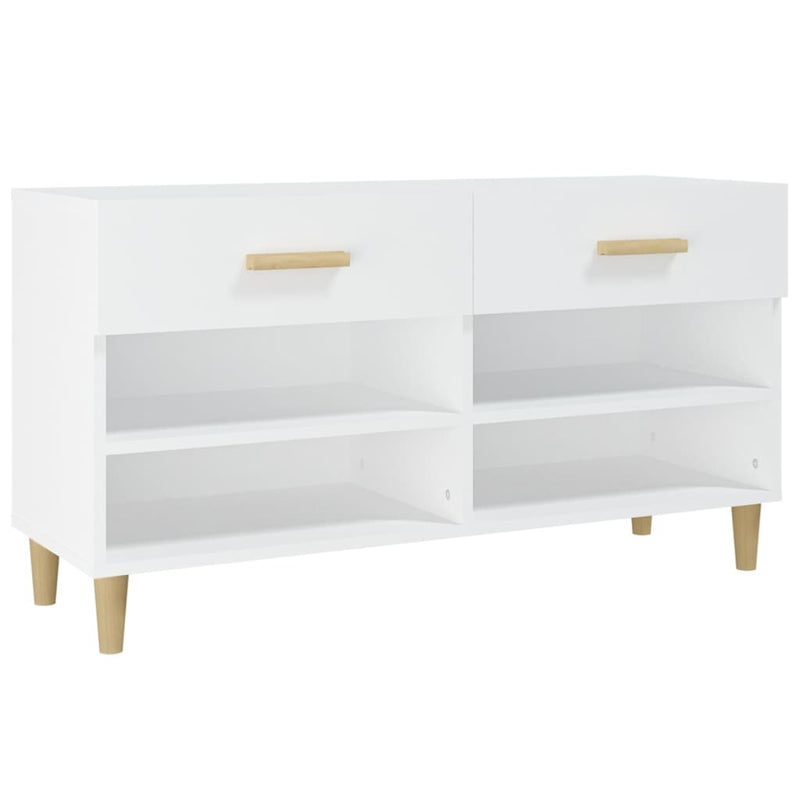 Load image into Gallery viewer, Vidaxl schoenenkast 102x35x55 cm bewerkt hout wit
