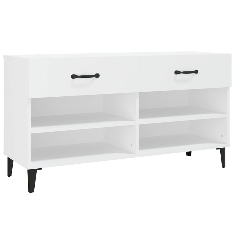 Load image into Gallery viewer, Vidaxl schoenenkast 102x35x55 cm bewerkt hout wit
