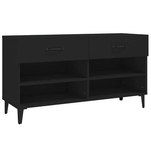 Vidaxl schoenenkast 102x35x55 cm bewerkt hout zwart
