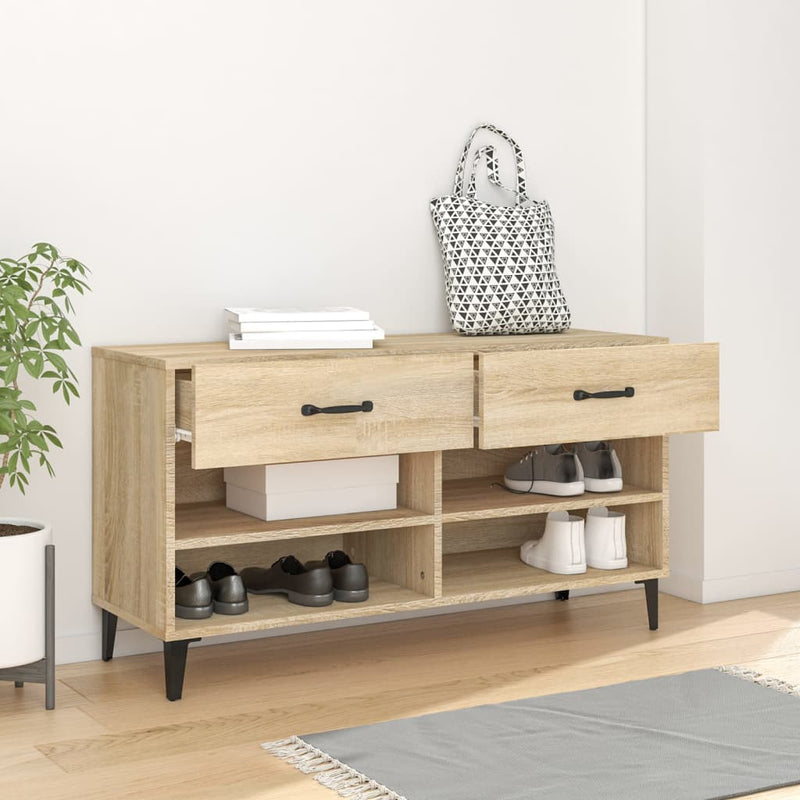 Load image into Gallery viewer, Vidaxl schoenenkast 102x35x55 cm bewerkt hout sonoma eikenkleurig

