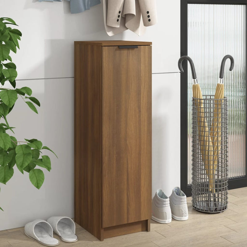 Load image into Gallery viewer, VidaXL Schoenenkast 30x35x100 cm bewerkt hout bruin eikenkleur
