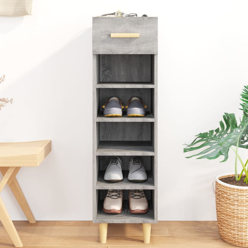 Load image into Gallery viewer, Vidaxl schoenenkast 30x35x105 cm bewerkt hout grijs sonoma eikenkleur

