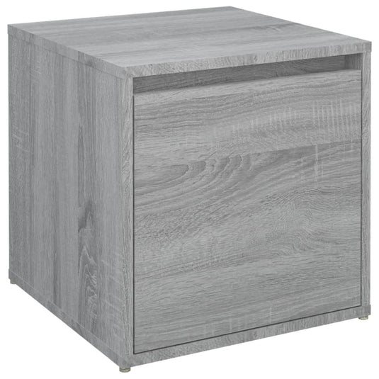 VidaXL Opbergbox met lade 40,5x40x40 cm bewerkt hout grijs sonoma eik
