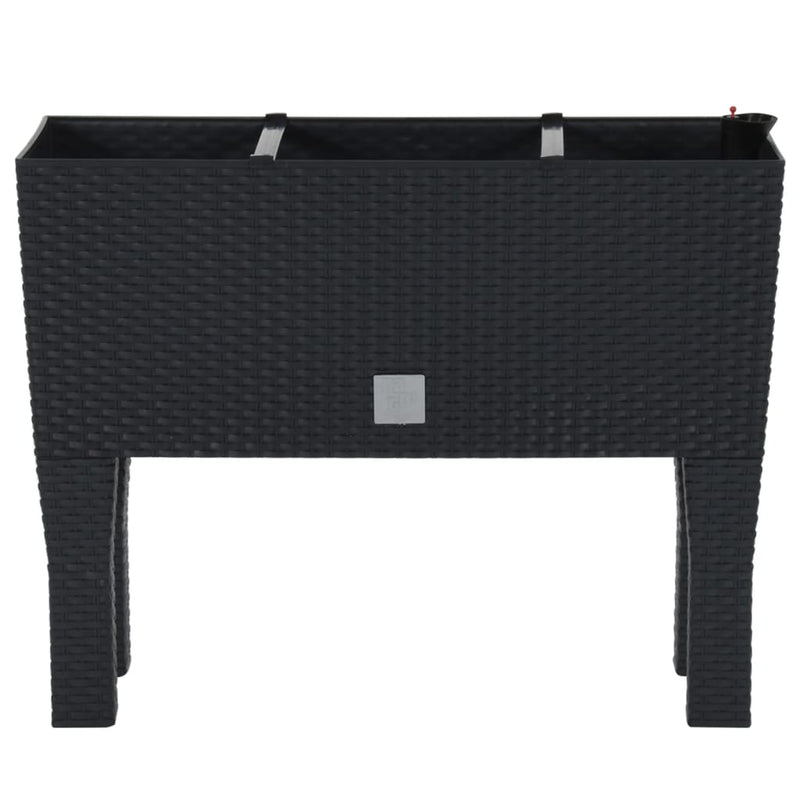 ギャラリービューアに画像をロードする, Vidaxl plantenbak verhoogd 60x25x46 cm pp rattan antracietkleurig
