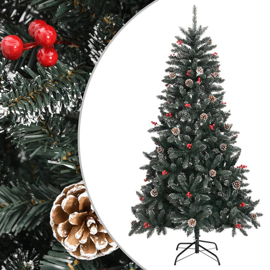 Vidaxl kunstkerstboom met standaard 180 cm pvc groen
