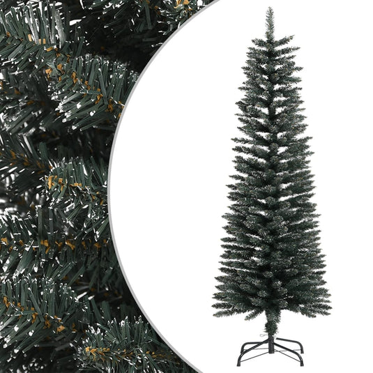 Vidaxl kunstkerstboom met standaard smal 120 cm pvc groen