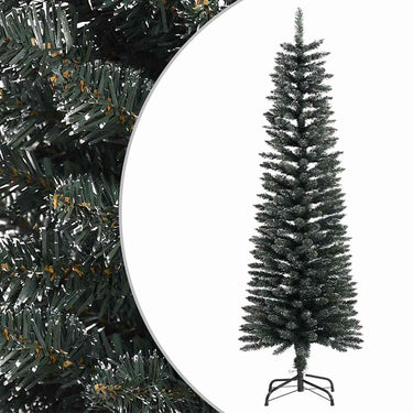 Vidaxl kunstkerstboom met standaard smal 150 cm pvc groen