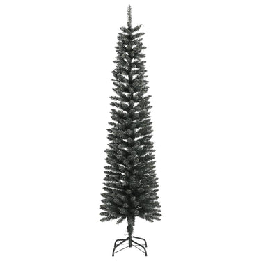 Vidaxl kunstkerstboom met standaard smal 210 cm pvc groen