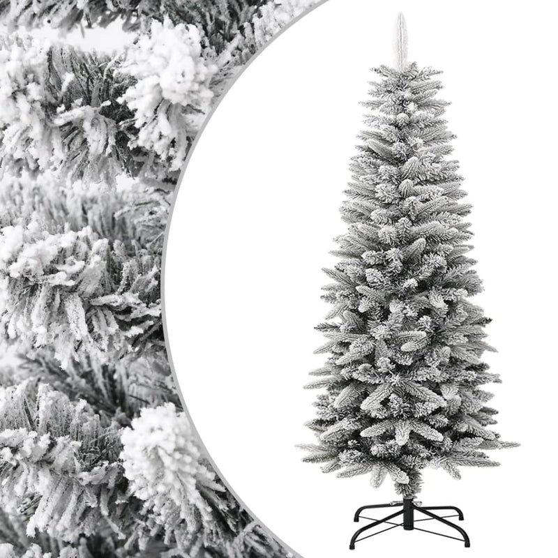 Load image into Gallery viewer, VidaXL Kunstkerstboom met sneeuw smal 120 cm PVC en PE

