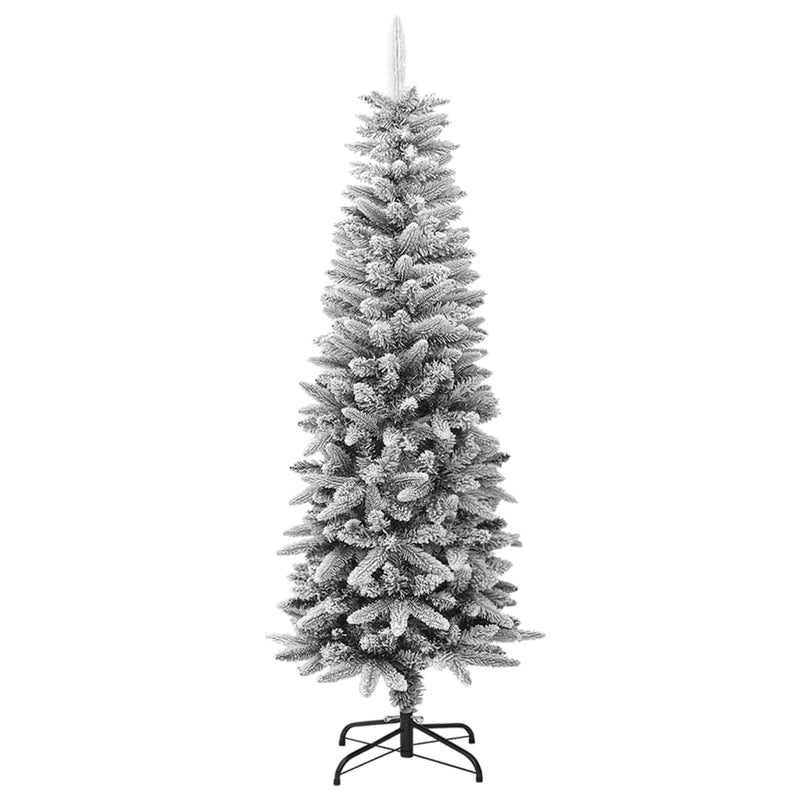 Load image into Gallery viewer, VidaXL Kunstkerstboom met sneeuw smal 150 cm PVC en PE
