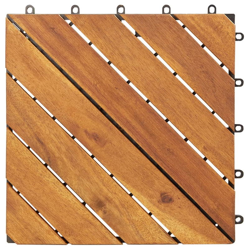 Load image into Gallery viewer, VidaXL Terrastegels 30 st 30x30 cm massief acaciahout bruin

