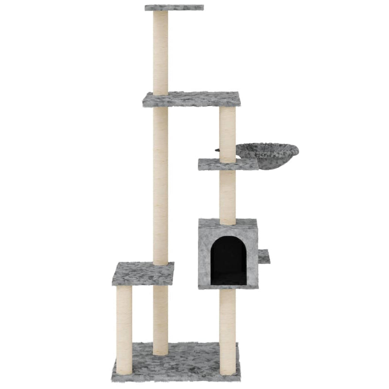 Load image into Gallery viewer, Vidaxl kattenmeubel met sisal krabpalen 142 cm lichtgrijs
