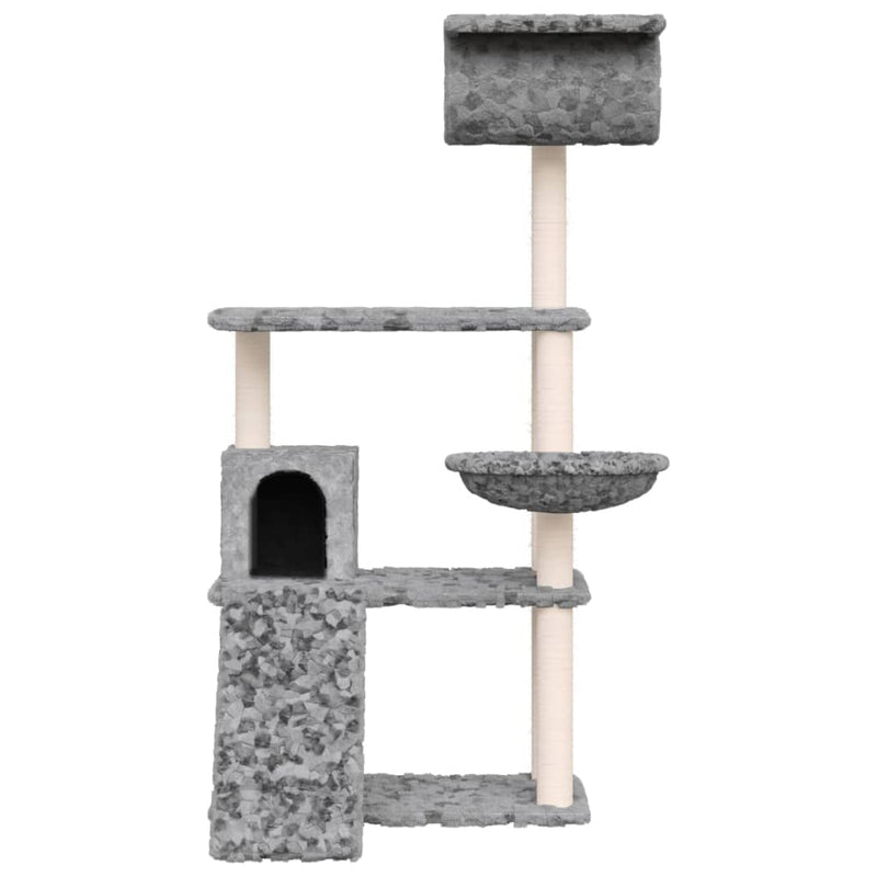 Load image into Gallery viewer, Vidaxl kattenmeubel met sisal krabpalen 131 cm lichtgrijs
