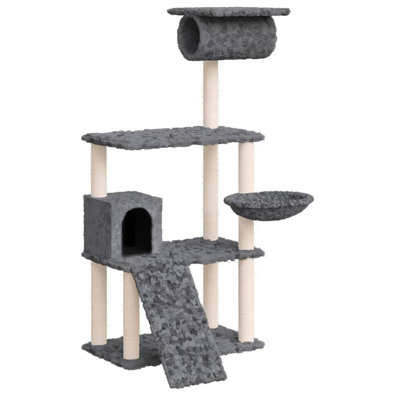 Load image into Gallery viewer, Vidaxl kattenmeubel met sisal krabpalen 131 cm donkergrijs
