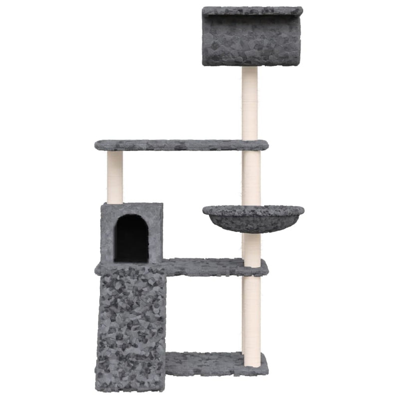 Load image into Gallery viewer, Vidaxl kattenmeubel met sisal krabpalen 131 cm donkergrijs
