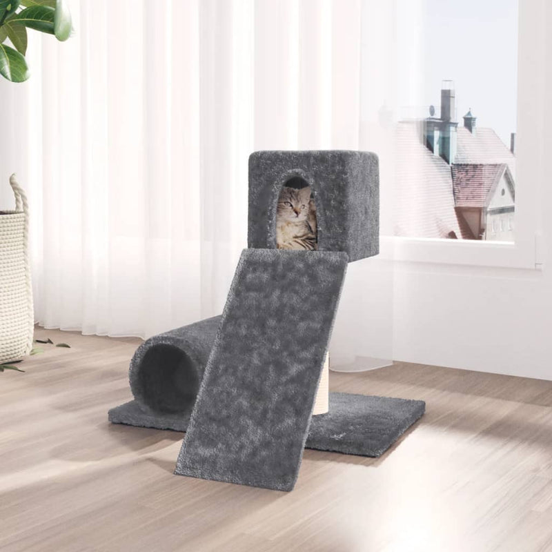 Load image into Gallery viewer, Vidaxl kattenmeubel met sisal krabpalen 59 cm donkergrijs
