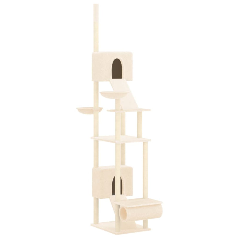Load image into Gallery viewer, Vidaxl kattenmeubel vloer tot plafond 277-303 cm crèmekleurig
