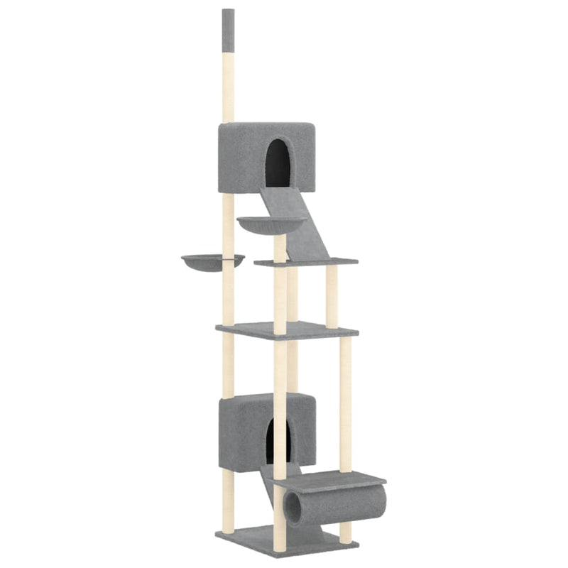 Load image into Gallery viewer, Vidaxl kattenmeubel vloer tot plafond 277-303 cm lichtgrijs
