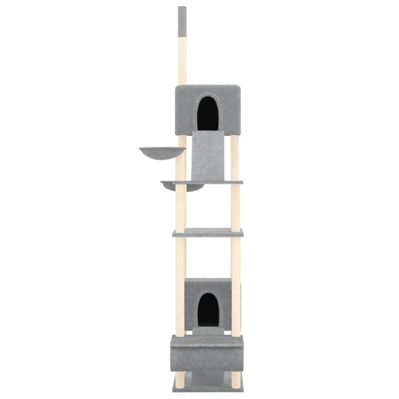 Load image into Gallery viewer, Vidaxl kattenmeubel vloer tot plafond 277-303 cm lichtgrijs

