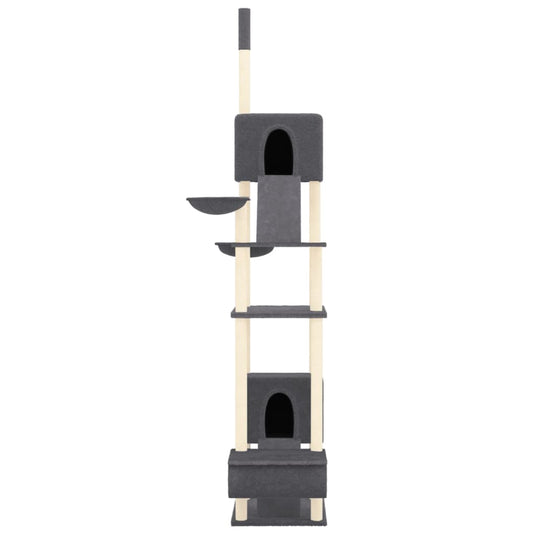 Vidaxl kattenmeubel vloer tot plafond 277-303 cm donkergrijs