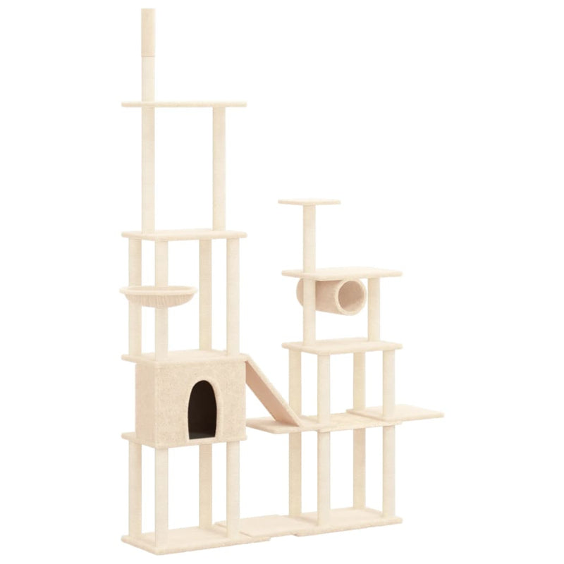 Load image into Gallery viewer, VidaXL Kattenmeubel met sisal krabpalen 279 cm crèmekleurig
