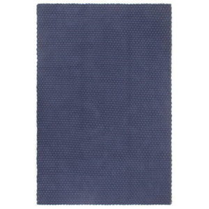 Vidaxl vloerkleed rechthoekig 160x230 cm katoen marineblauw