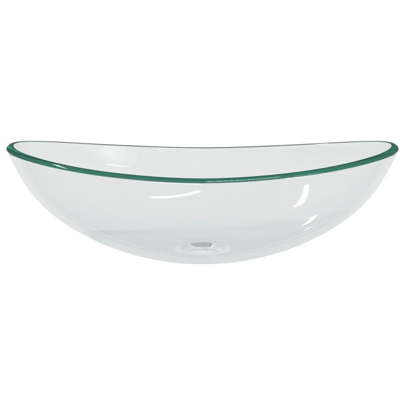 Afbeelding laden in galerijviewer, Vidaxl wasbak 54,5x35x15,5 cm gehard glas transparant
