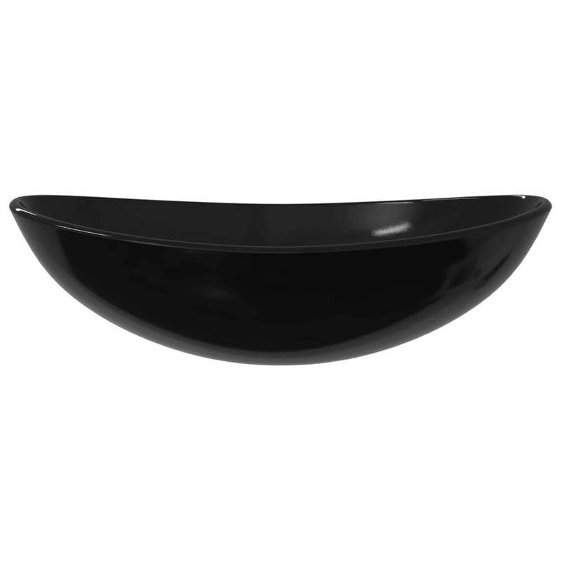 Afbeelding laden in galerijviewer, Vidaxl wasbak 54,5x35x15,5 cm gehard glas zwart
