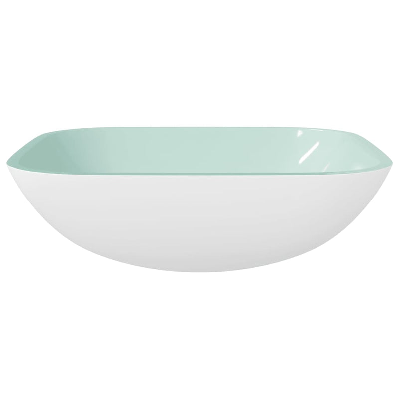 Load image into Gallery viewer, Vidaxl wasbak 42x42x14 cm glas wit
